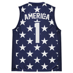USA Number 1 Navy Basketball Jersey - | Drunk America 