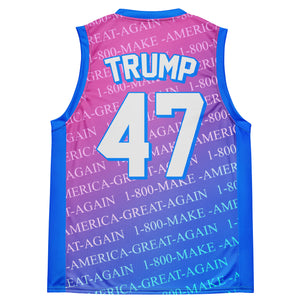 1-800-Make-America-Great-Again Trump #47 Basketball Jersey - | Drunk America 