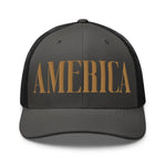 America Old Gold Trucker Cap - Drunk America