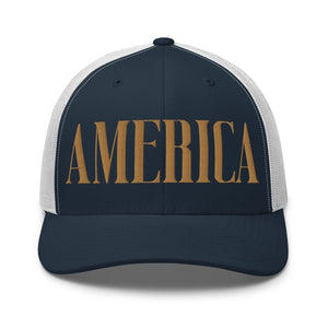 America Old Gold Trucker Cap - Drunk America