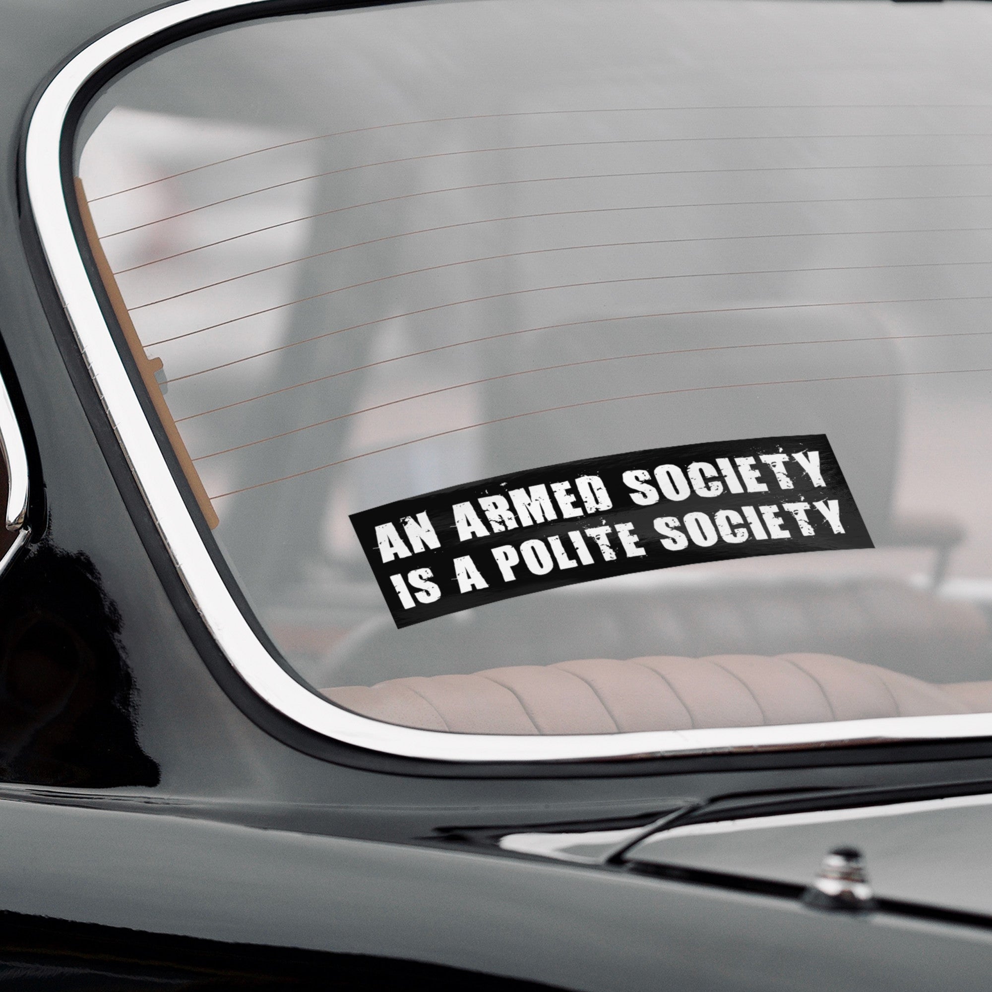 An Armed Society Is A Polite Society Bumper Sticker - Drunk America