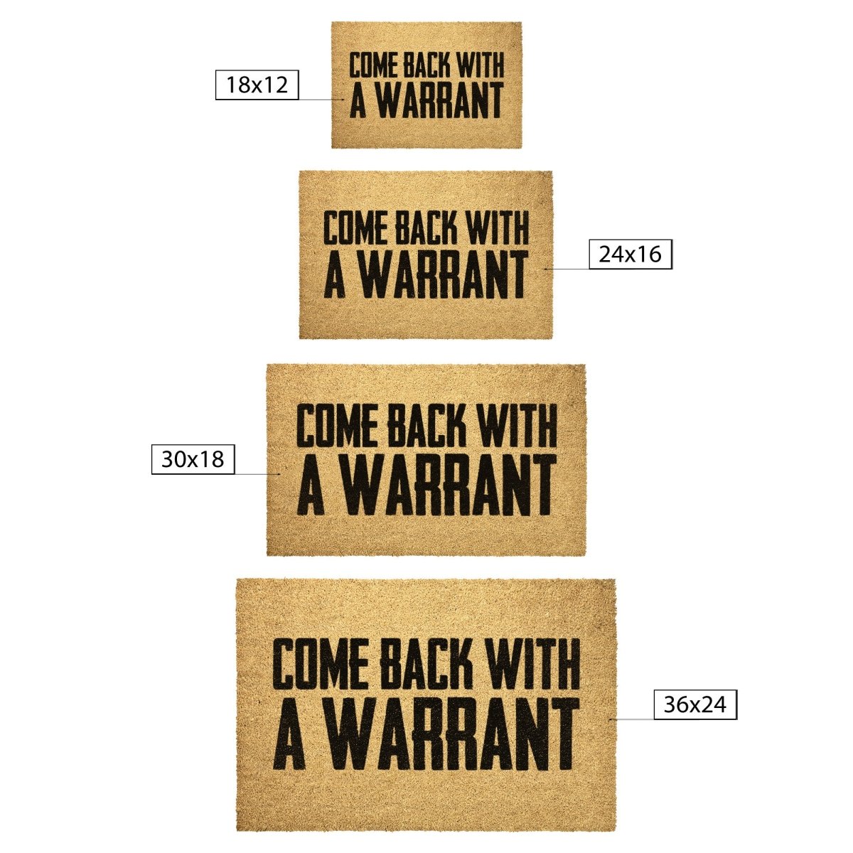 Come Back With A Warrant Doormat - Drunk America