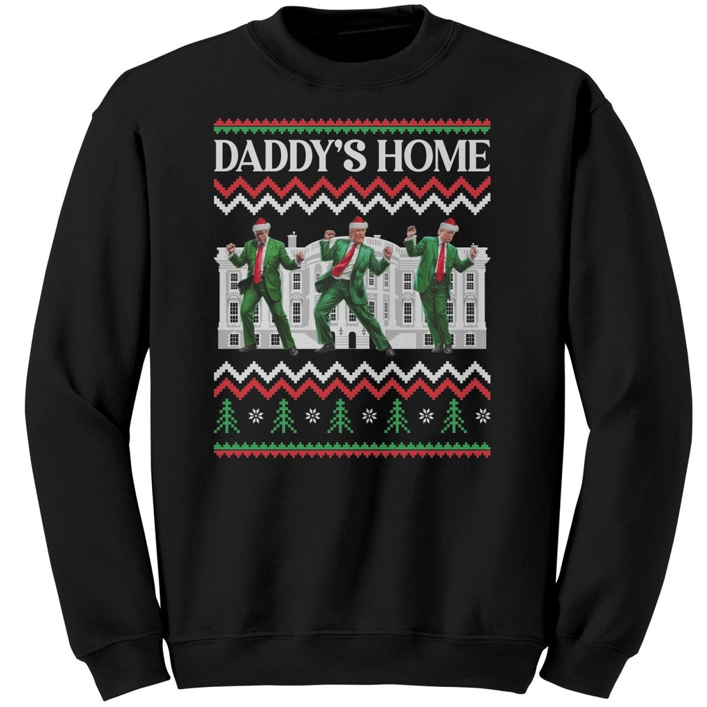 Daddy's Home Trump Dance Christmas Sweater - Drunk America