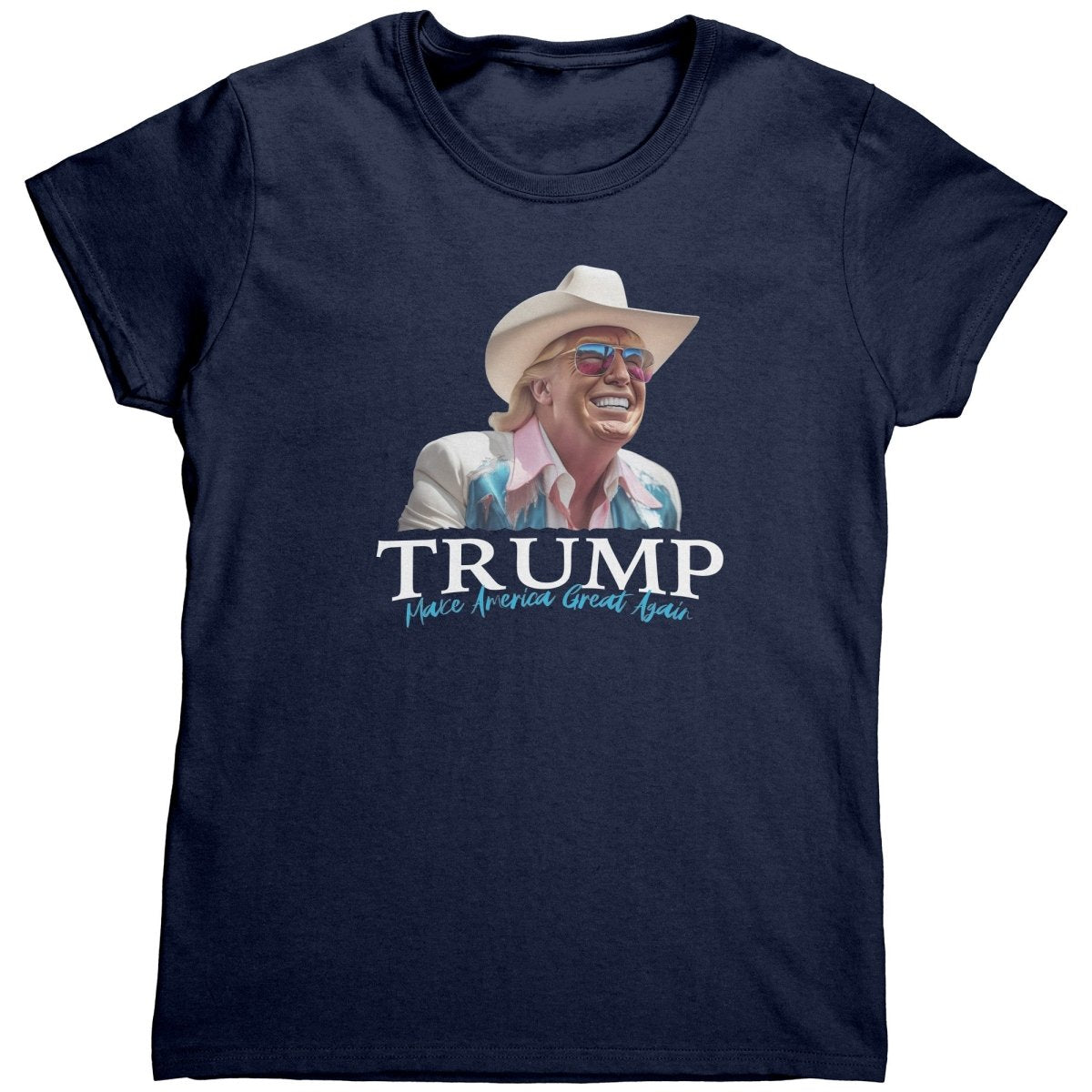 Donald Trump Cowboy Hat Make America Great Again (Ladies) - Drunk America