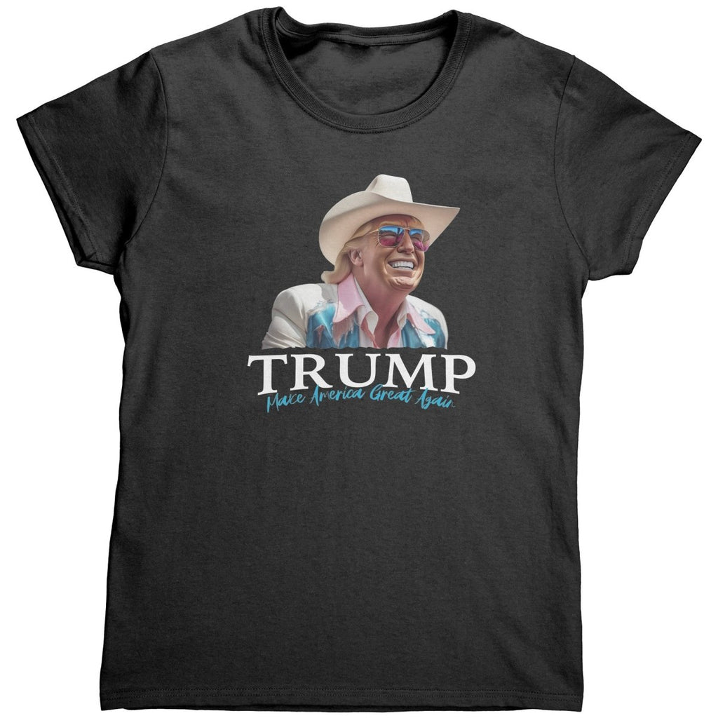 Donald Trump Cowboy Hat Make America Great Again (Ladies) - Drunk America