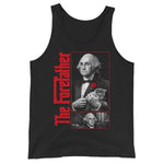 Drunk America George Washington Forefather The American Godfather tank top front view
