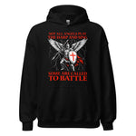 Christian hoodie featuring Not All Angels Play The Harp And Sing Some Are Called To Battle design
