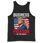 funny-trump-mullet-business-in-the-front-freedom-in-the-back-back-usa-mens-tank-top -