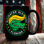 Alligator Alcatraz Gator Trump Hair Black Coffee Mug