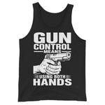 gun-control-means-using-both-hands-mens-tank-top -