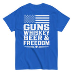 guns-whiskey-beer-and-freedom-patriotic-graphic-t-shirt-7 -