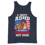 i-got-adhd-always-downing-hot-dogs-mens-tank-top-2 -