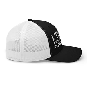 I Think Therefore I'm A Conservative Trucker Cap - Drunk America