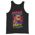 maga-in-the-front-party-in-the-back-trump-retro-80s-mens-tank-top -