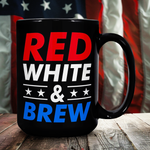 Red, White, & Brew Coffee Mug