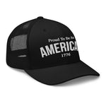 Proud To Be An American Trucker Cap