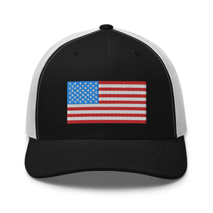 American Flag Trucker Cap - | Drunk America 