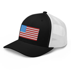 American Flag Trucker Cap - | Drunk America 