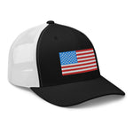 American Flag Trucker Cap - | Drunk America 