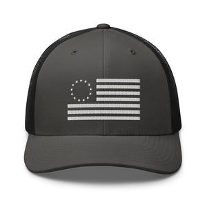 White 13 Colonies Flag Trucker Cap - | Drunk America 