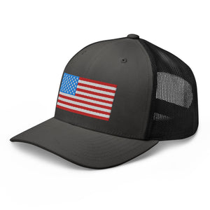 American Flag Trucker Cap - | Drunk America 