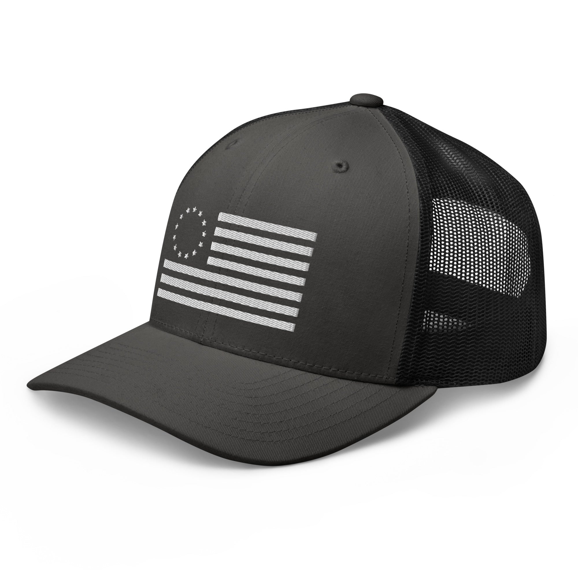 White 13 Colonies Flag Trucker Cap - | Drunk America 