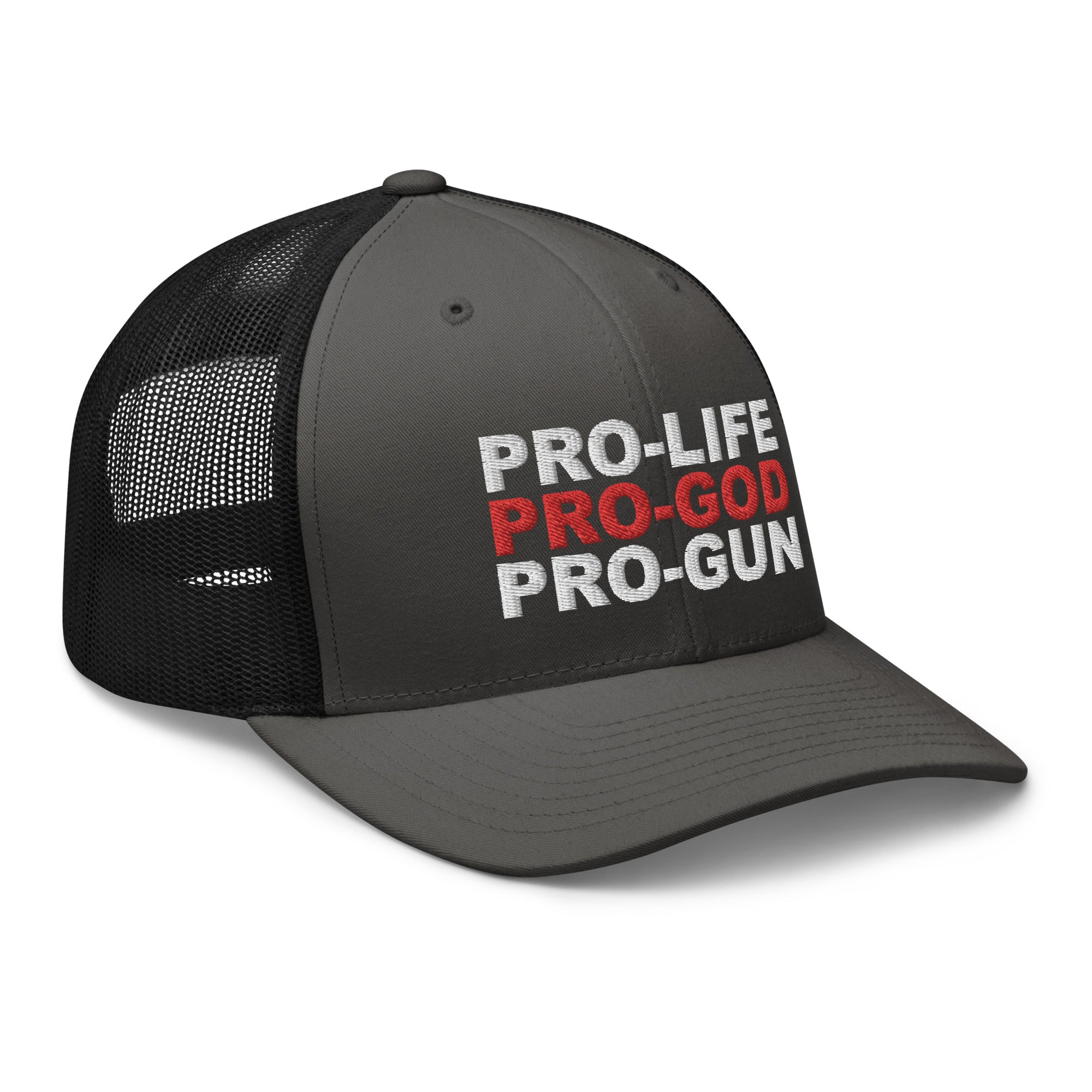 Pro-Life Pro-God Pro-GunTrucker Cap - | Drunk America 