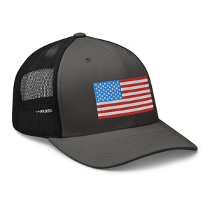 American Flag Trucker Cap - | Drunk America 