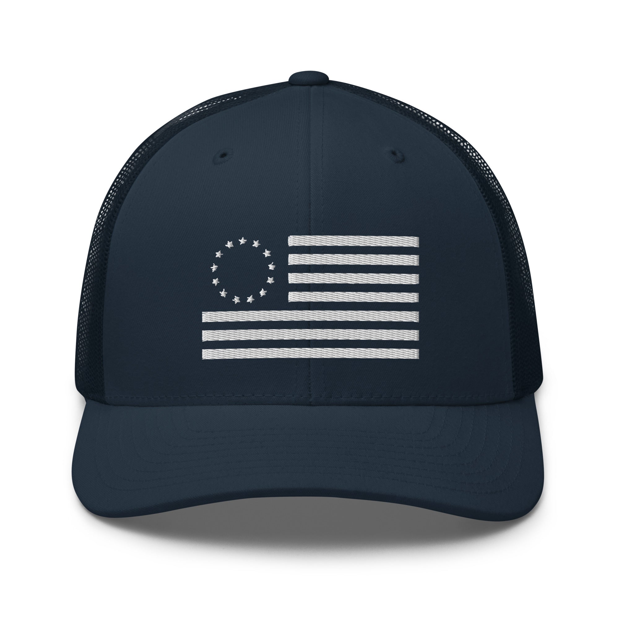 White 13 Colonies Flag Trucker Cap - | Drunk America 