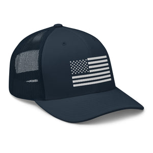 White American Flag Trucker Cap - | Drunk America 