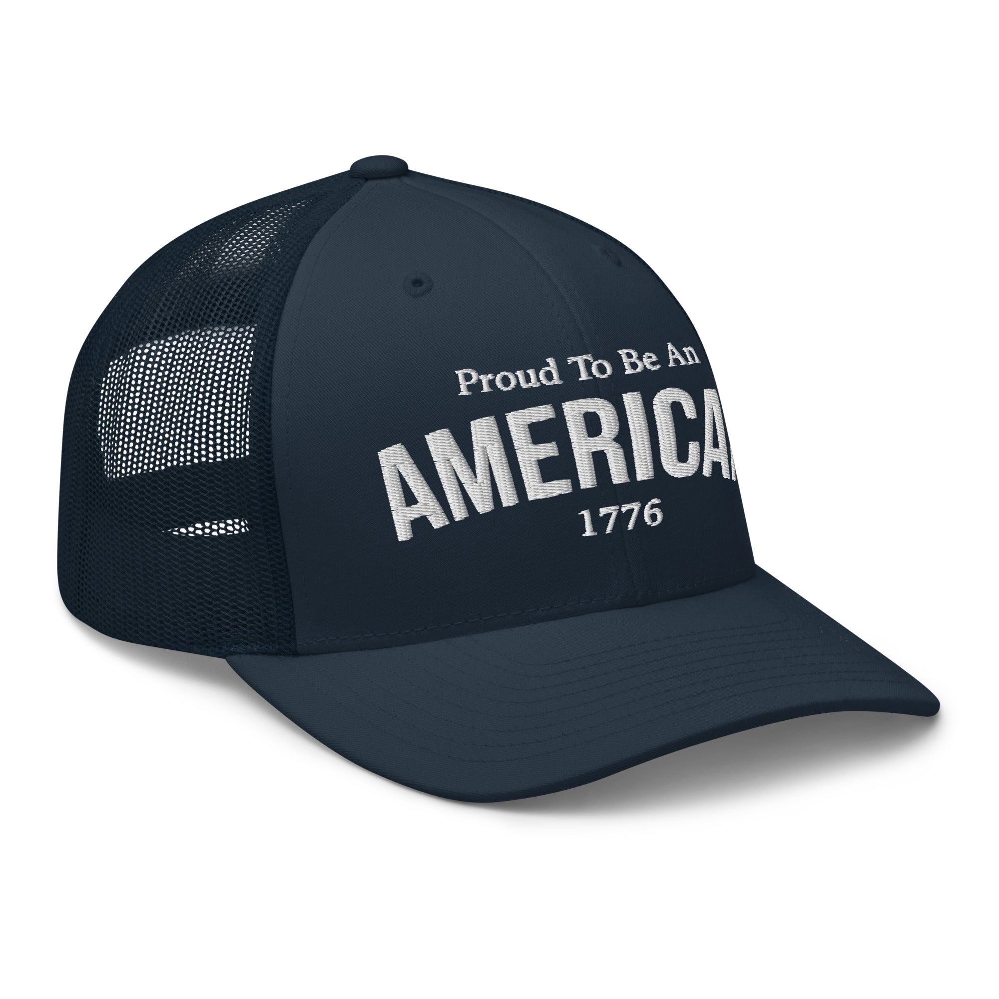 Proud To Be An American Trucker Cap