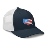 USA American Flag Trucker Cap - | Drunk America 