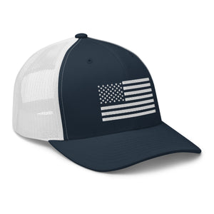 White American Flag Trucker Cap - | Drunk America 