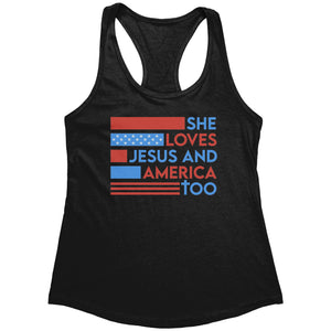 She Loves Jesus And America Too (Ladies) - Drunk America