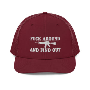F Around And Find Out Trucker Cap - | Drunk America 