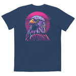 Synthwave Bald Eagle Comfort Colors Pocket Tee - Drunk America