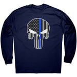 Thin Blue Line Punisher Skull - Drunk America