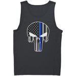 Thin Blue Line Punisher Skull - Drunk America