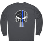 Thin Blue Line Punisher Skull - Drunk America