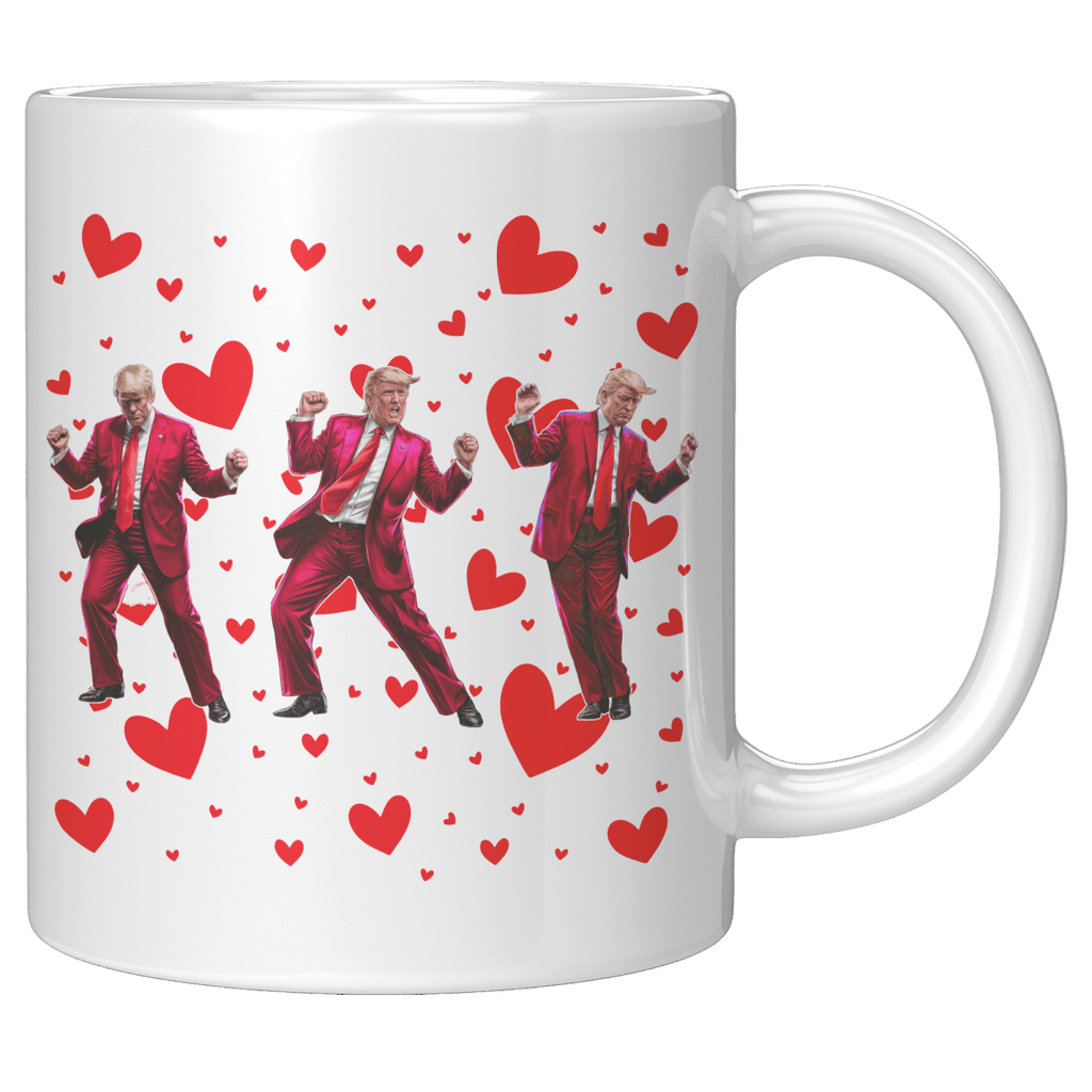 Trump Dance Valentine's Day Coffee Mug - Drunk America