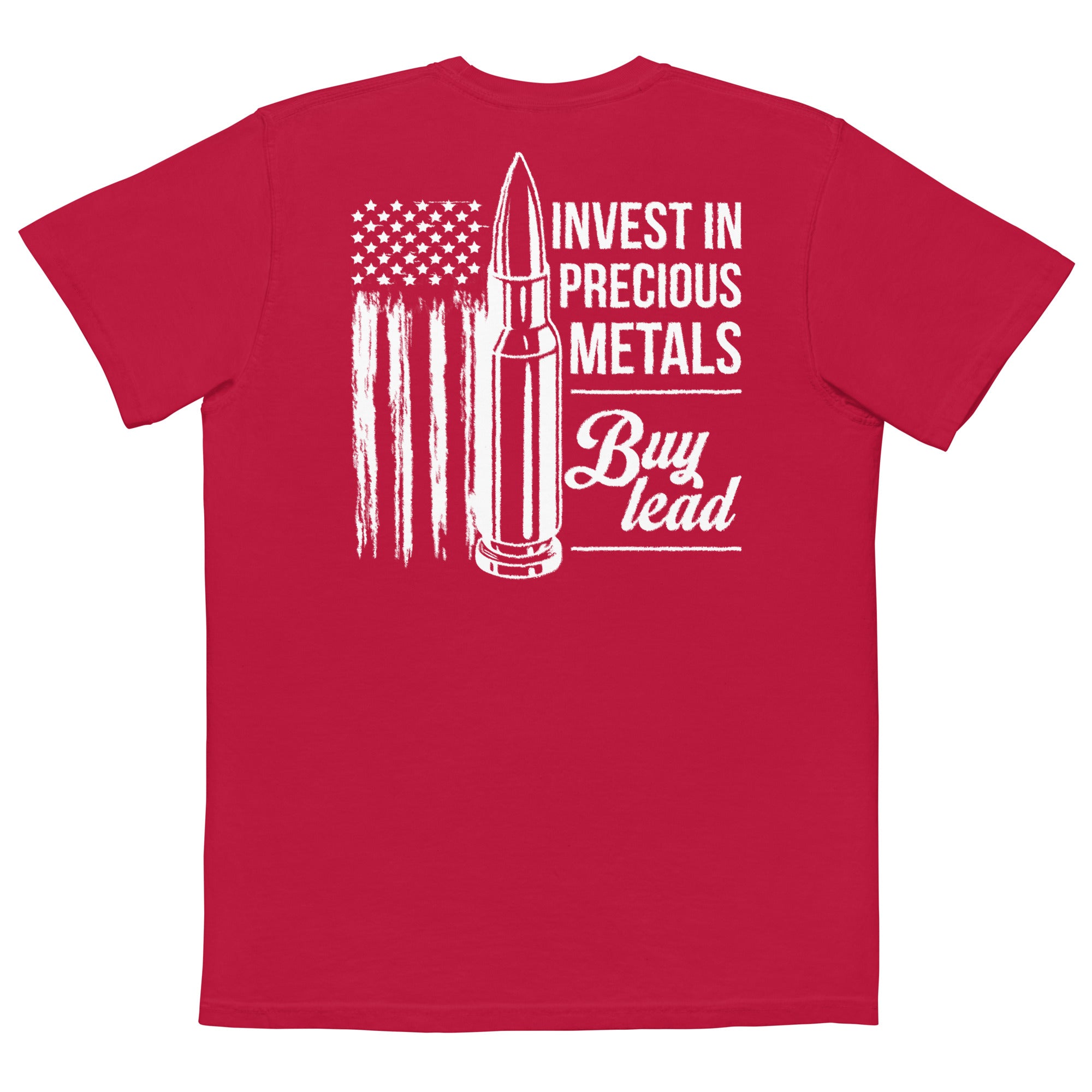 Invest In Precious Metals Buy Lead Comfort Colors Pocket Tee - | Drunk America 
