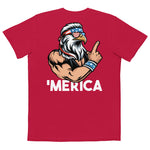 Merica Patriotic Bald Eagle With Mullet Comfort Colors Pocket Tee - | Drunk America 