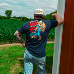 We'll Put A Boot In Your Ass Patriotic 4th Of July Bald Eagle Mullet Back Print T-Shirt