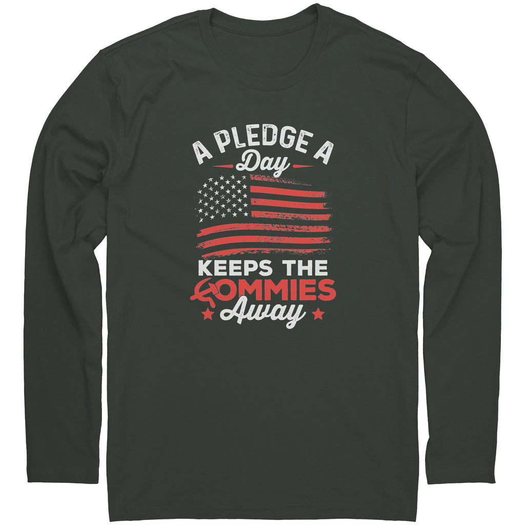A Pledge A Day Keeps The Commies Away (Replacement Variant) -Apparel | Drunk America 