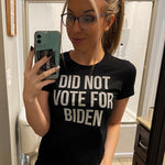 Did Not Vote For Biden (Ladies) -Apparel | Drunk America 