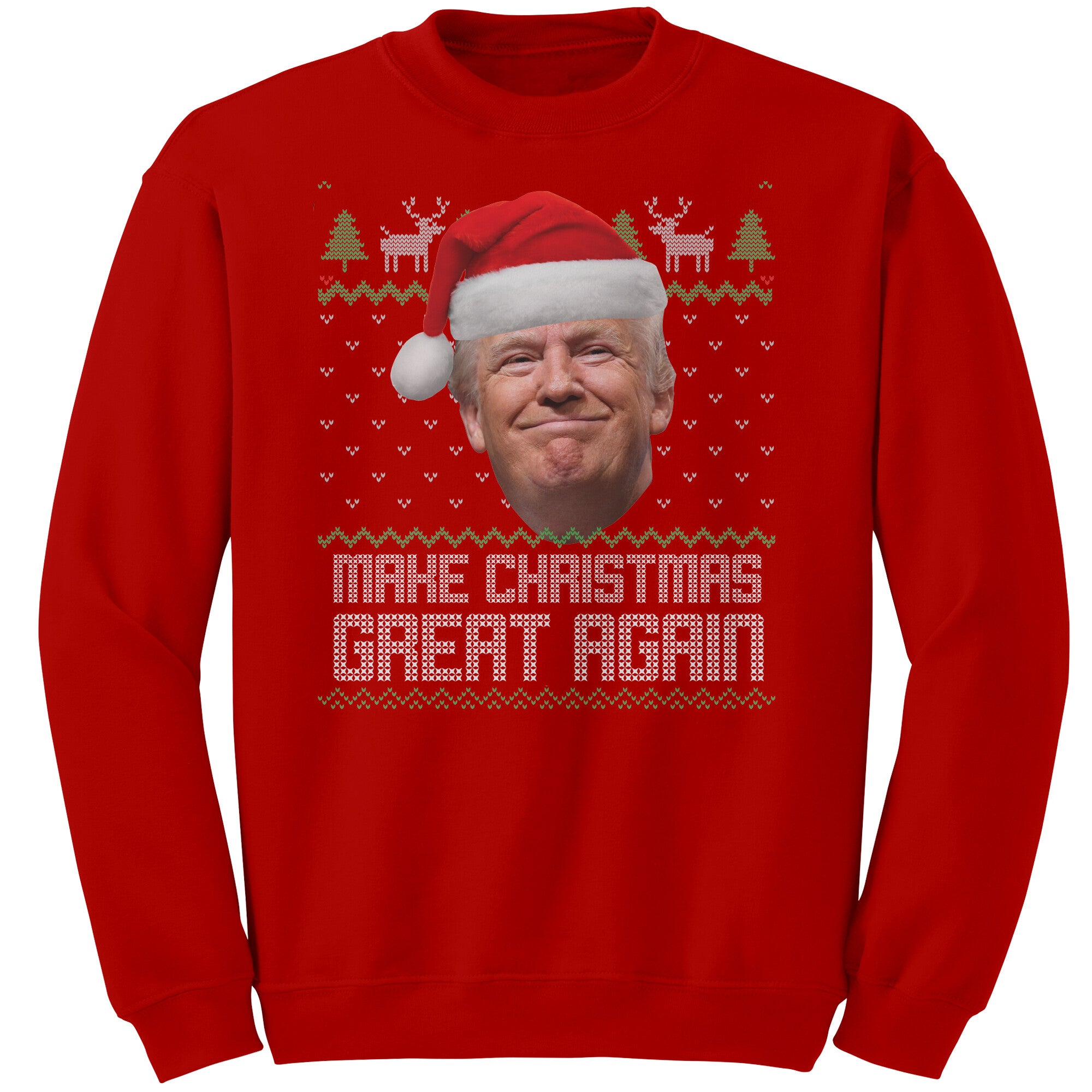 Donald Trump Make Christmas Great Again Christmas Sweater -Apparel | Drunk America 