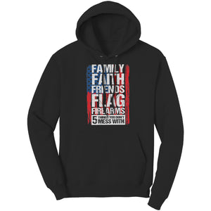 Family Faith Friends Flag Firearms 5 Things You Don't Mess With (Ladies) -Apparel | Drunk America 