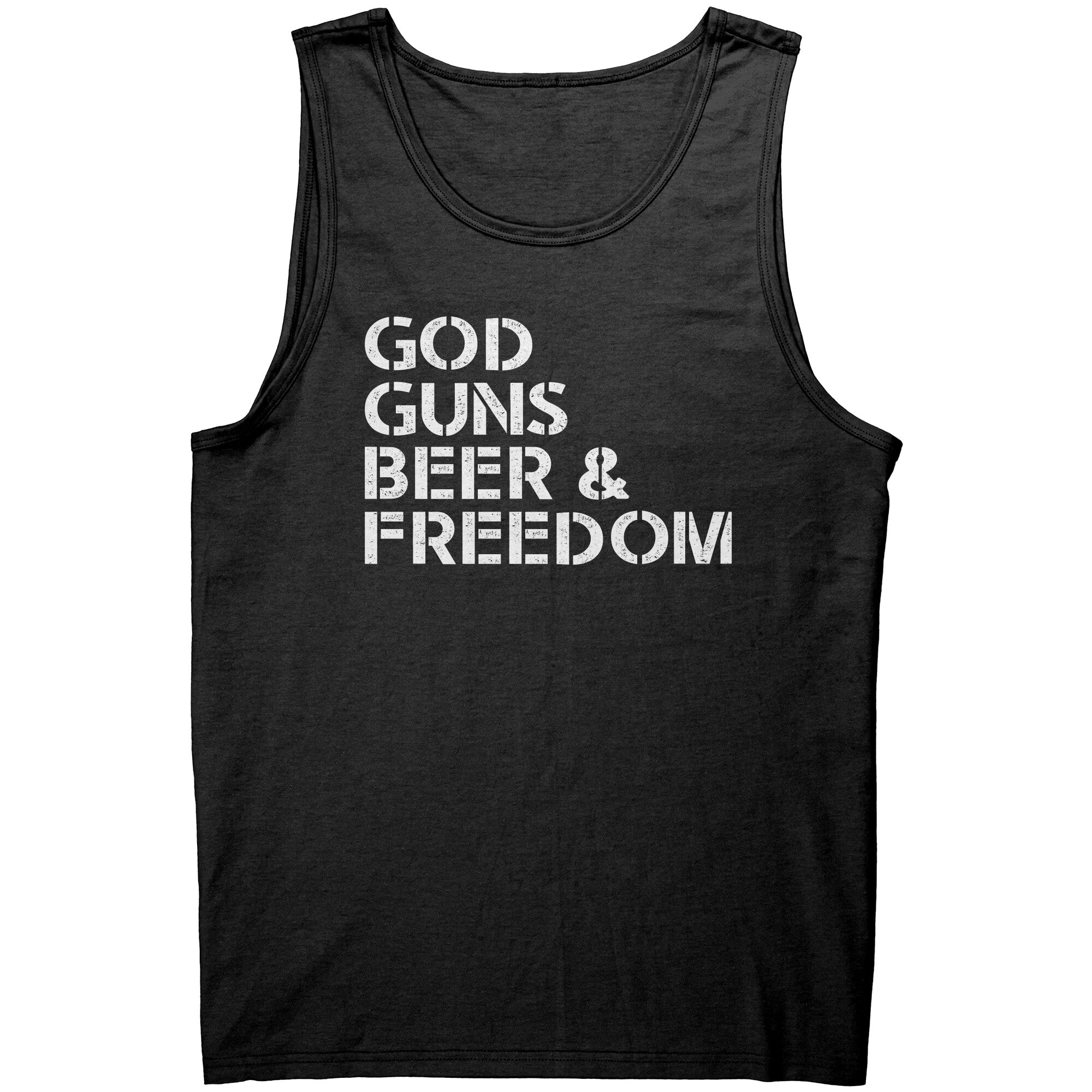 God Guns Beer & Freedom -Apparel | Drunk America 