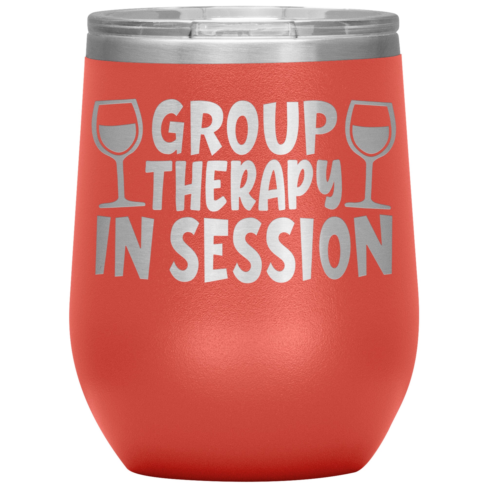 Group Therapy In Session Wine Tumbler -Tumblers | Drunk America 
