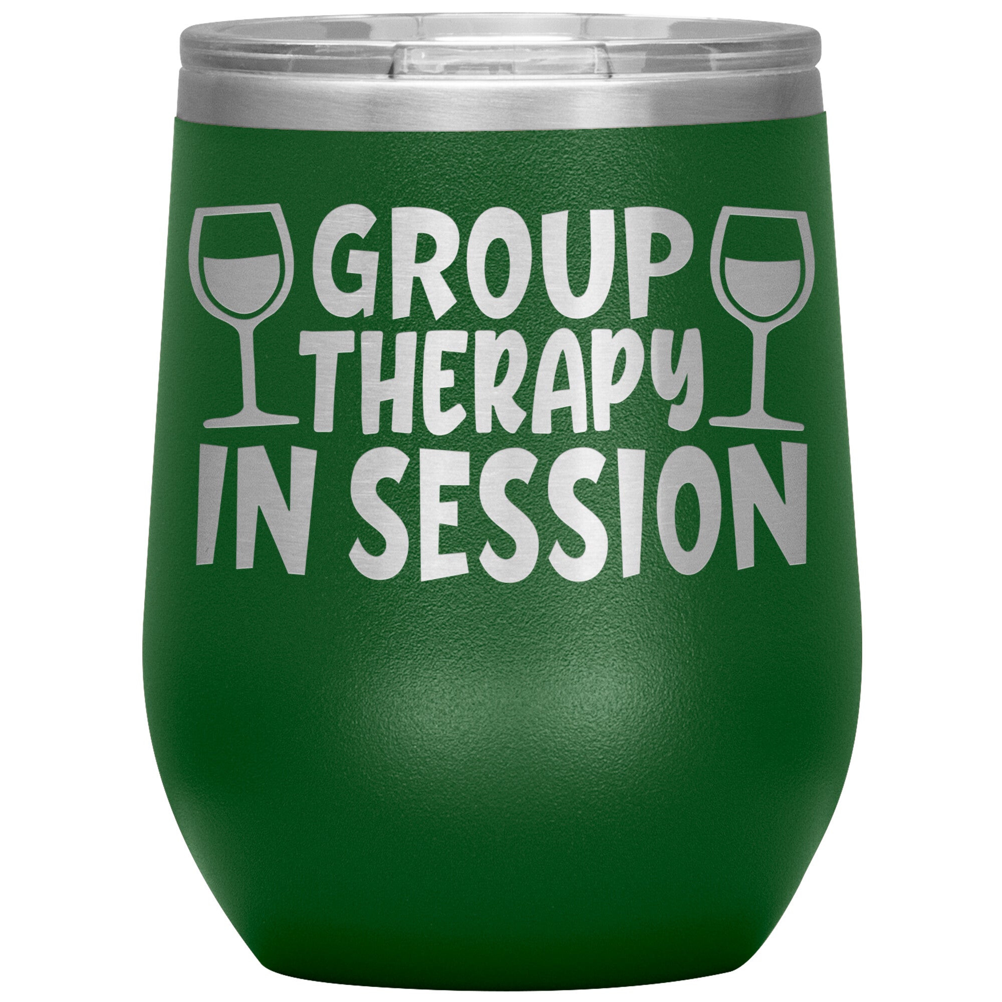 Group Therapy In Session Wine Tumbler -Tumblers | Drunk America 